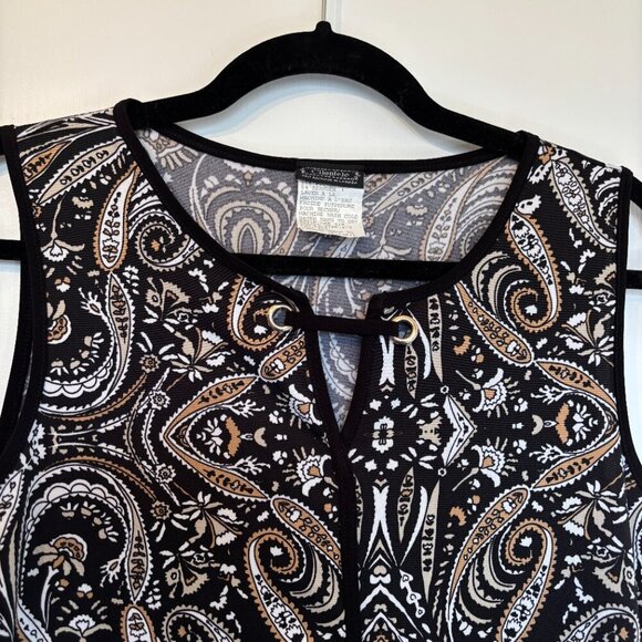Vintage Clientele Sleeveless Midi Dress Paisley Print - Picture 8 of 9